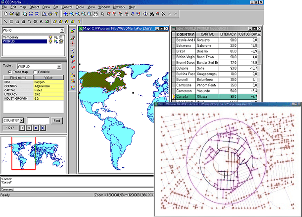 GEOMania/EasyMAP V2.5 화면 예시