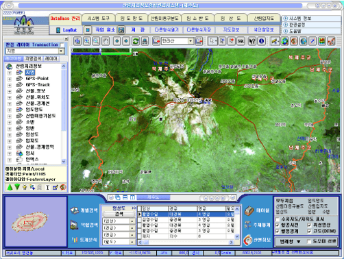 산림공간정책지원시스템 – FGIS (Forest GIS) 주요 기능 화면 1
