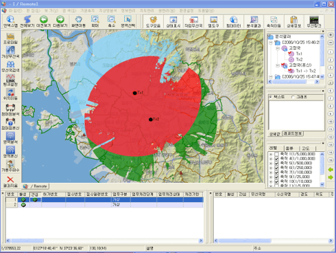 주파수 자원 분석시스템 – Radio Resource Analysis System 화면 예시